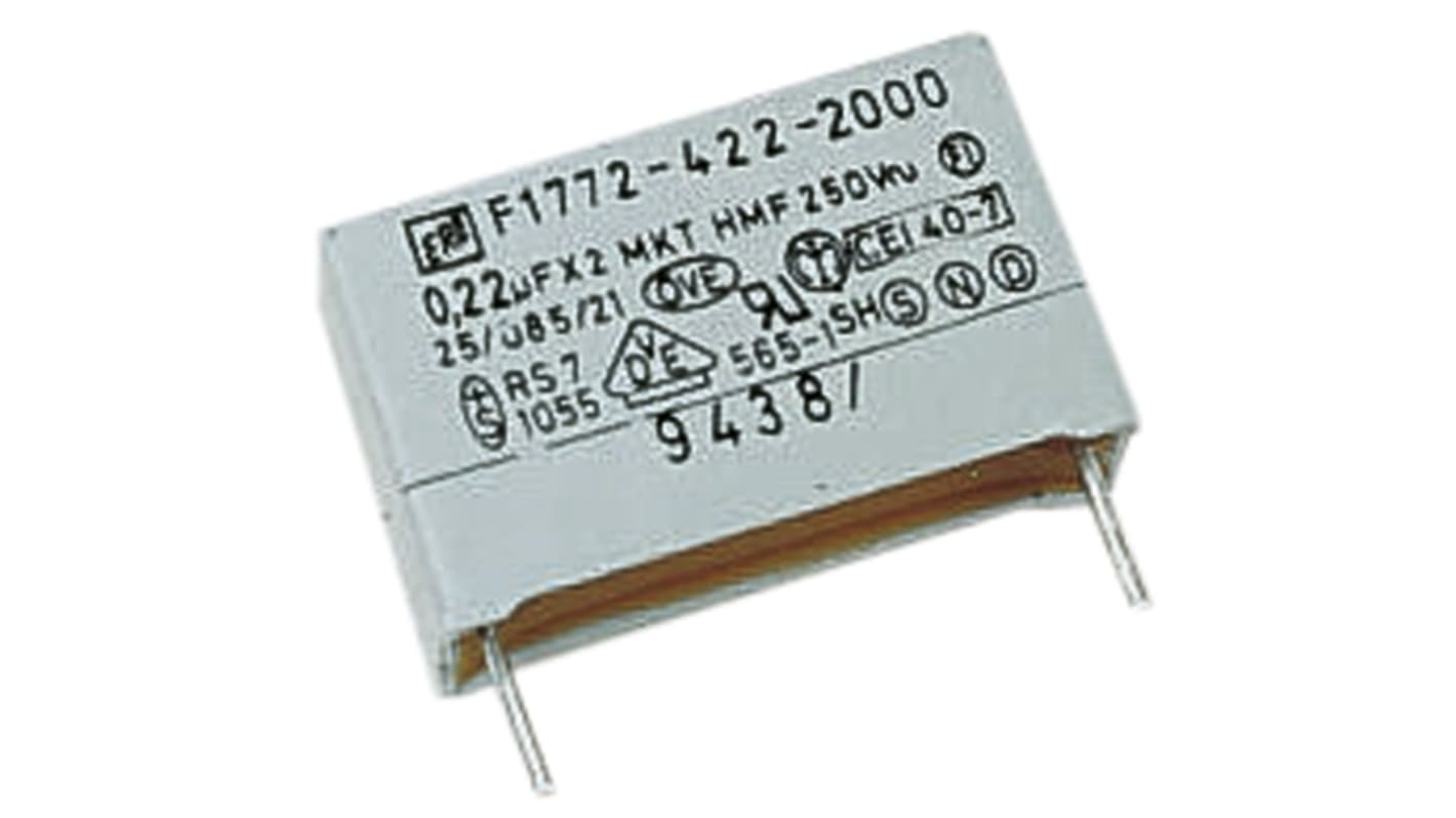 Vishay F1772 Polyester Film Capacitor, 310V ac, ±10%, 33nF, Through Hole