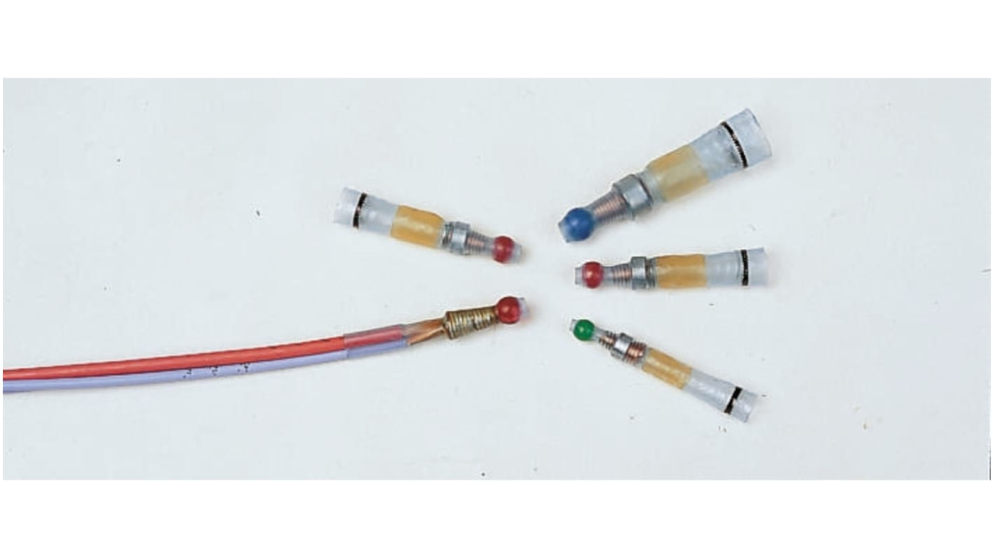Łącznik lutowany, dł. 45.5mm, Ø kabla Maximum of 7mm, kolor: Niebieski, materiał: PVDF, TE Connectivity