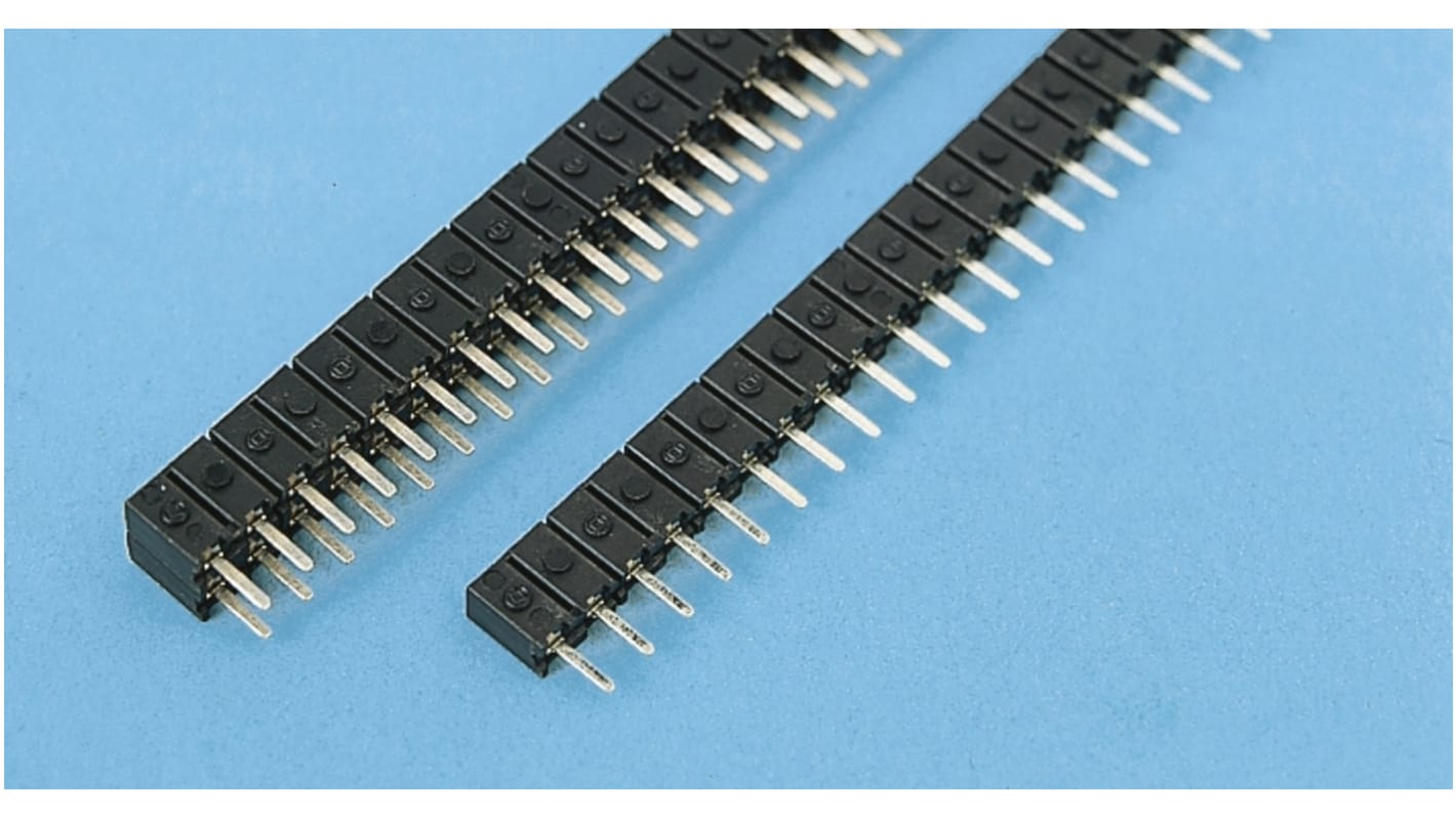 Stelvio Kontek MINICOM Series Straight Through Hole Mount PCB Socket, 25-Contact, 1-Row, 2.54mm Pitch, Solder