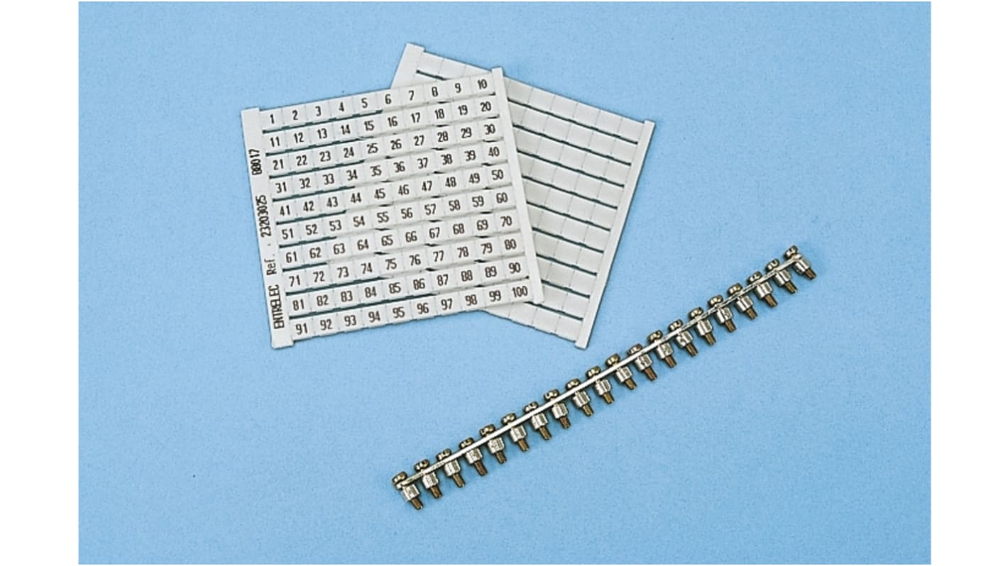 Entrelec BJD Series Jumper Bar for Use with DIN Rail Terminal Blocks