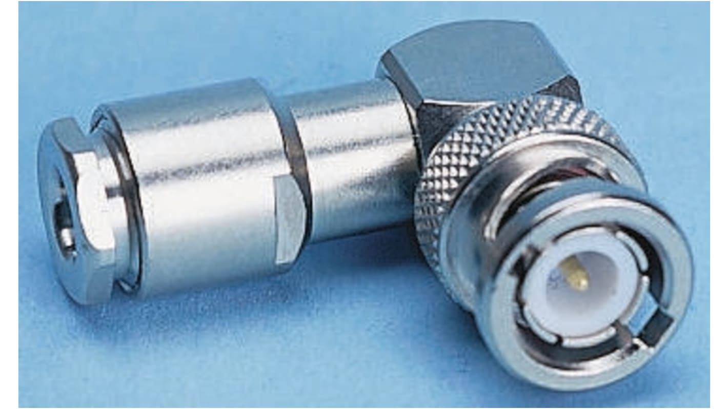 Radiall, Plug Cable Mount BNC Connector, 50Ω, Clamp Termination, Right Angle Body
