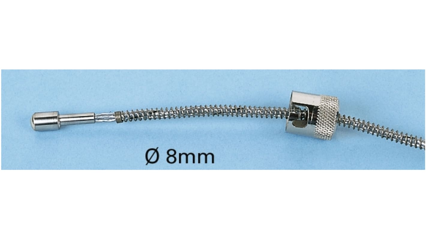 RS PRO J型热电偶, 探头Φ8mm x 20mm, 可测+400°C, 线长2.5m, 电缆接端, 316不锈钢探头, 0.7 s响应