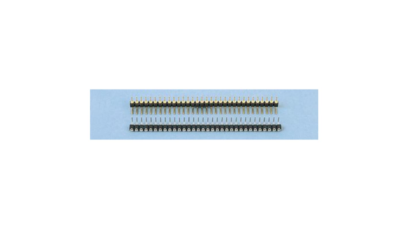 E-TEC SIB Series Right Angle Through Hole Pin Header, 32 Contact(s), 2.54mm Pitch, 1 Row(s), Unshrouded