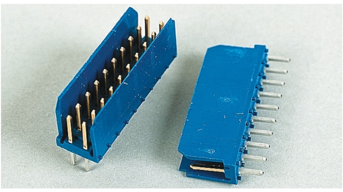 Conector macho para PCB Amphenol ICC serie Dubox de 6 vías, 1 fila, paso 2.54mm, para soldar, Montaje en orificio