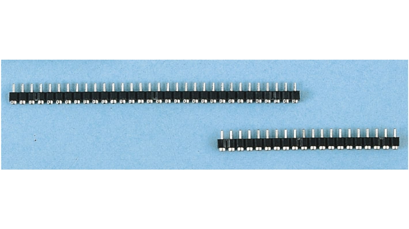 E-TEC SIB Series Straight Through Hole Mount PCB Socket, 20-Contact, 1-Row, 2.54mm Pitch, Solder Termination