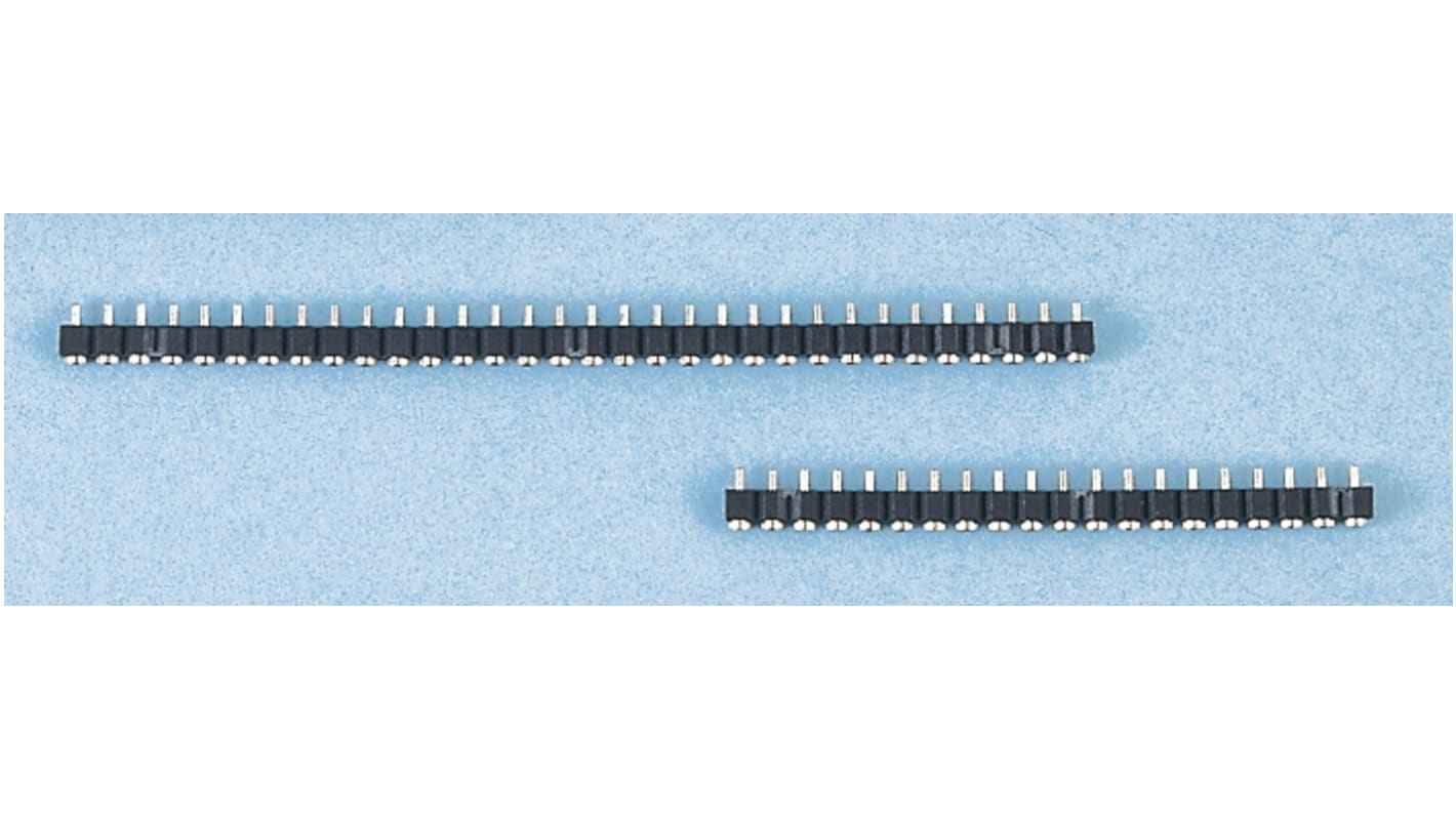 E-TEC SIB Series Straight Through Hole Mount PCB Socket, 20-Contact, 1-Row, 2.54mm Pitch, Solder Termination