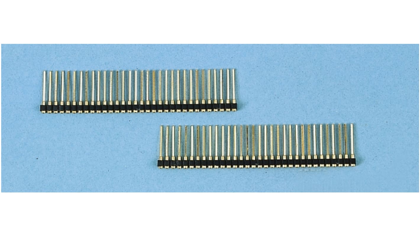 E-TEC SIB Series Straight Through Hole Mount PCB Socket, 32-Contact, 1-Row, 2.54mm Pitch, Solder Termination