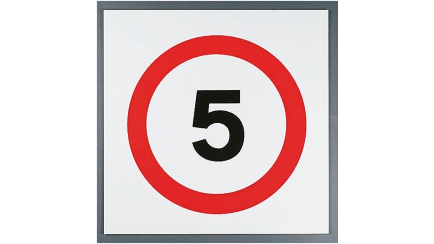 RS PRO Plastic Speed Control Road Traffic Sign, H450 mm W450mm