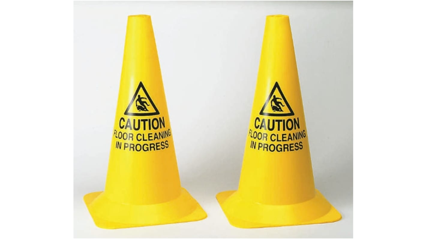 JSP Yellow 500 mm PVC Safety Cone
