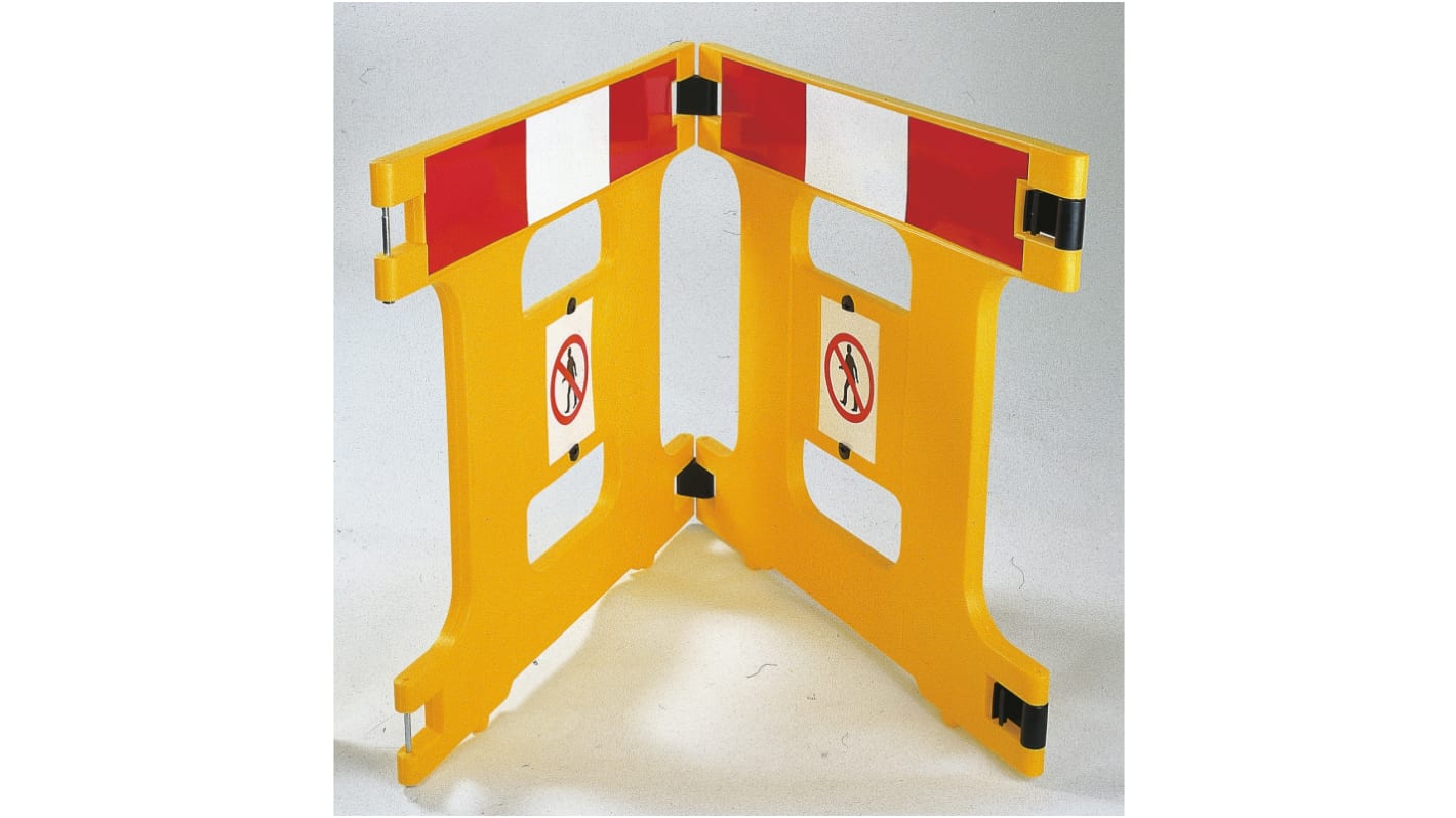 Barriera di sicurezza Addgards, in polietilene, col. Colore giallo x 800mm