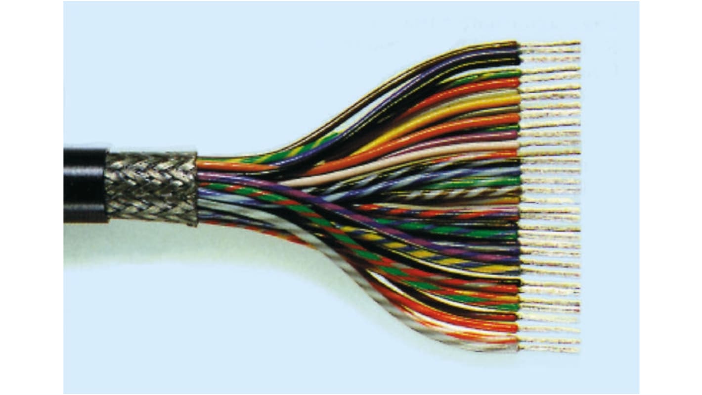 Cavo industriale multipolare schermato a 4 cond. 0,25 mm², 23 AWG, 49 V, Ø5.3mm, L. 100m