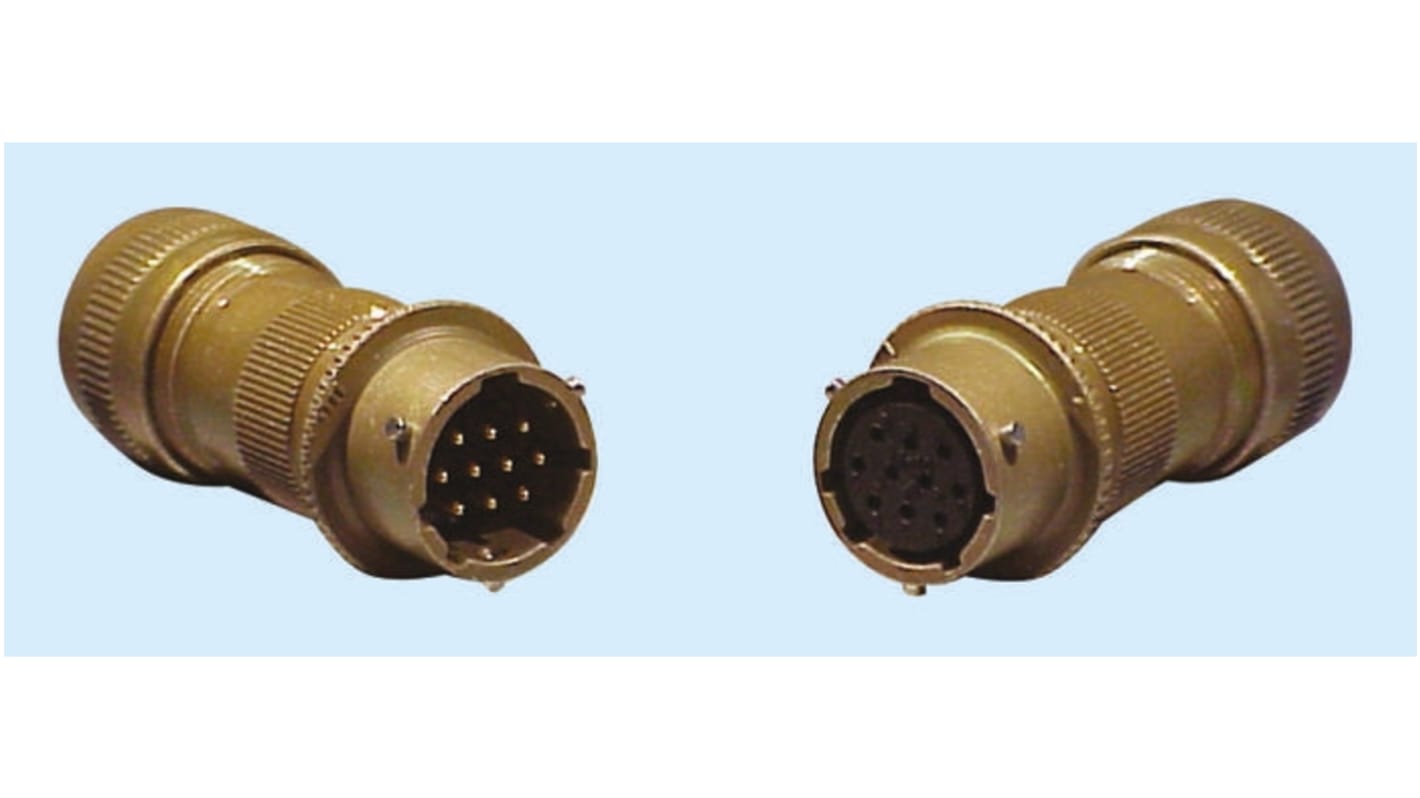 Glenair 4 Way Cable Mount MIL Spec Circular Connector Receptacle, Pin Contacts,Shell Size 8, MIL-DTL-26482