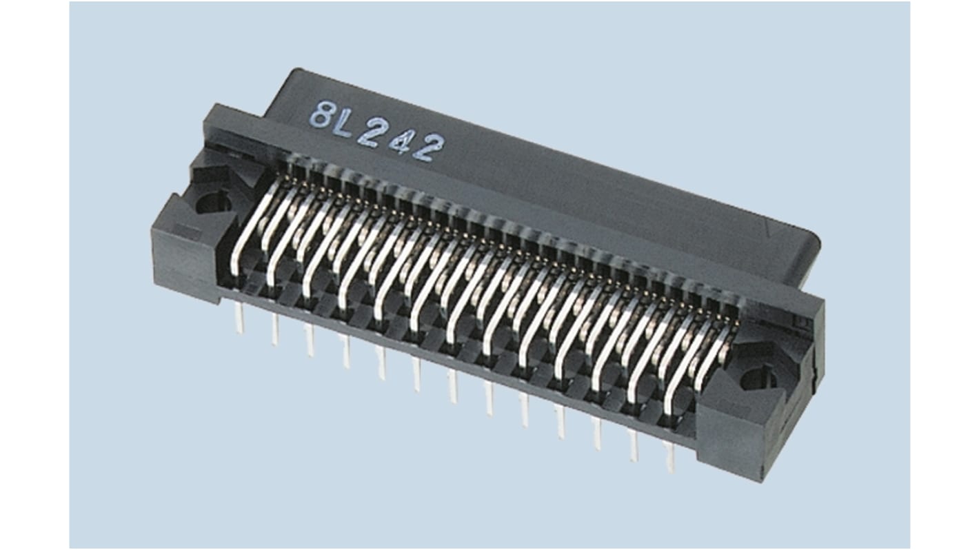 Hirose FX2 Series Right Angle Through Hole Mount PCB Socket, 120-Contact, 2-Row, 2.54mm Pitch, Solder Termination