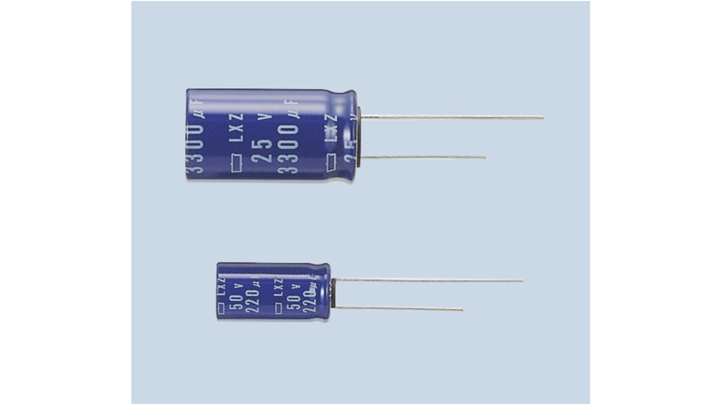 CHEMI-CON 100μF Electrolytic Capacitor 50V dc, Through Hole - ELXZ500ELL101MH12D