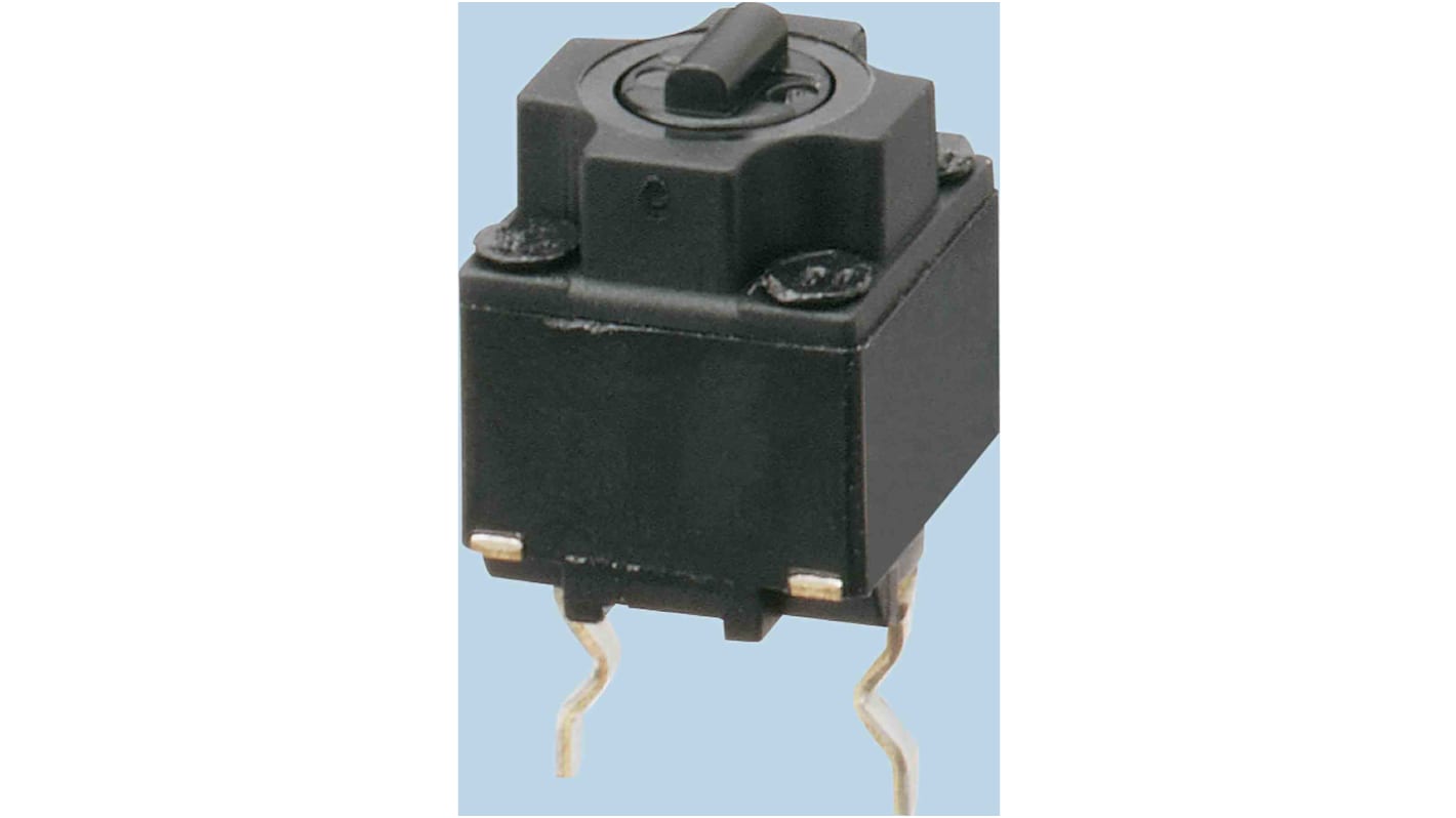 Panasonic Black Tactile Switch, SPST 50 mA @ 30 V dc 7.45mm