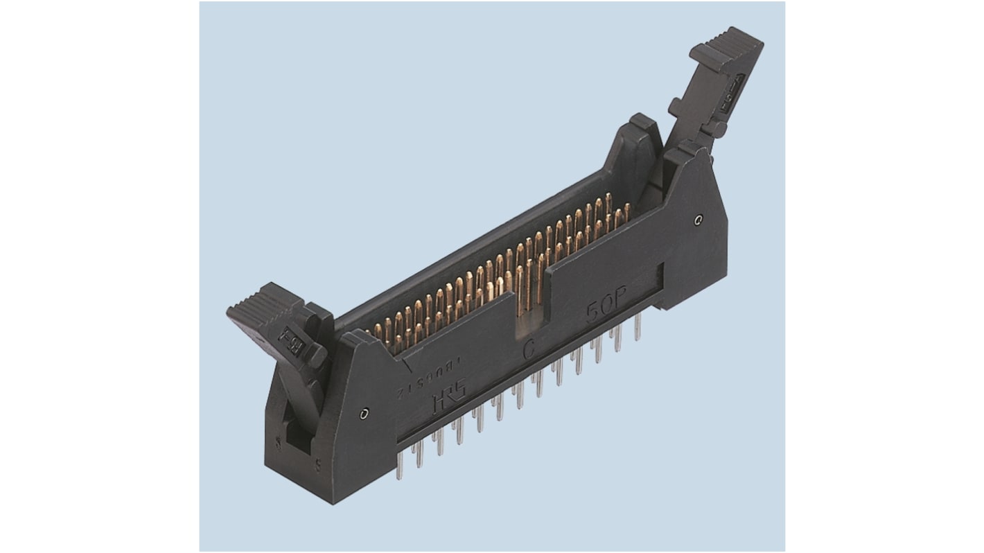 Hirose HIF6 Series, 2.54mm Pitch 40 Way 2 Row Shrouded Straight PCB Header, Through Hole, Solder Termination