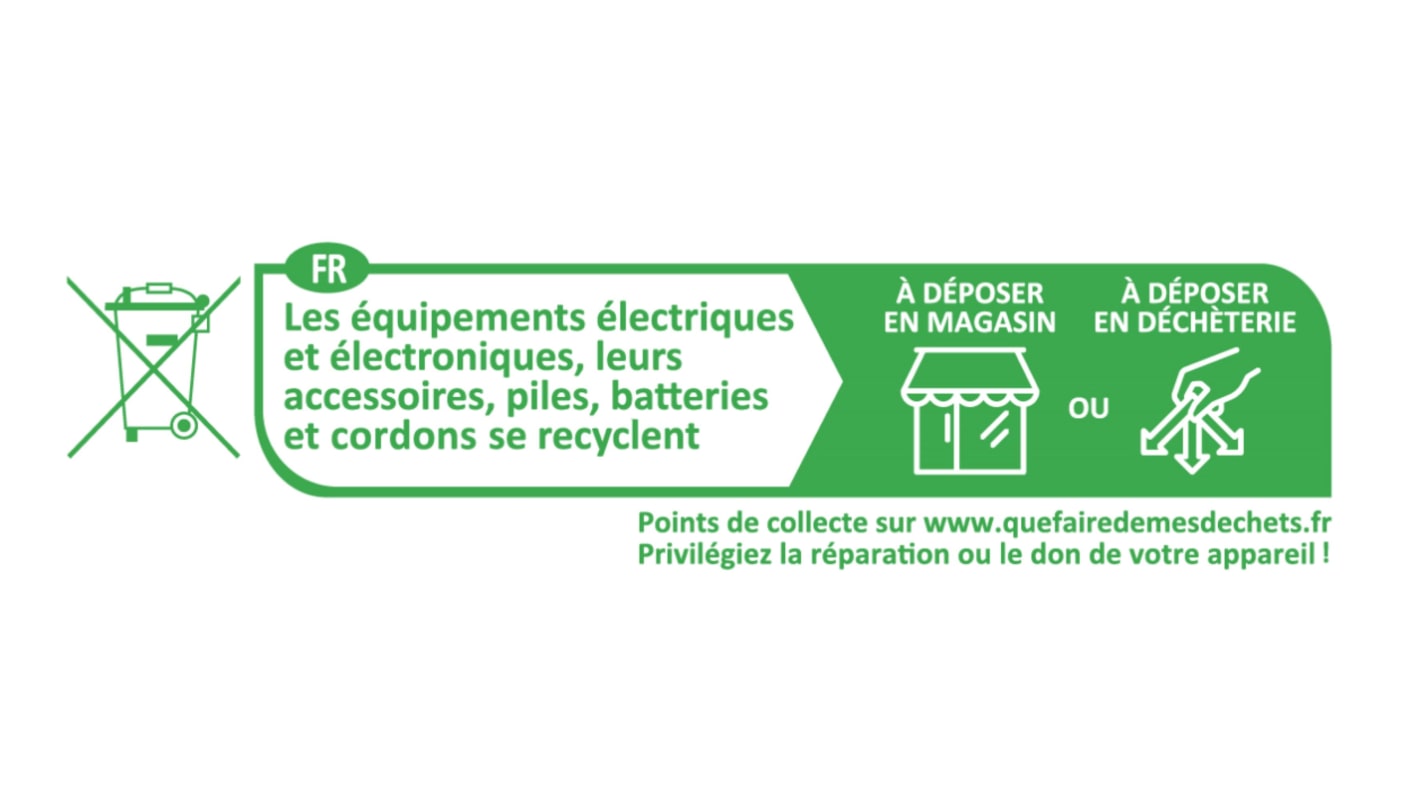 Adaptateur AC/DC 12V c.c., 540mA, 6.5W, Type G