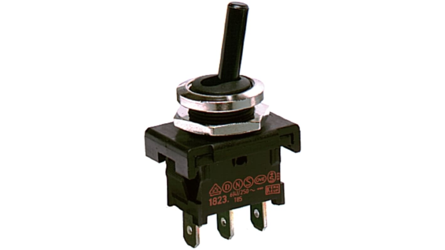Interruttore a levetta IP40 On-On SPDT con terminali Linguetta