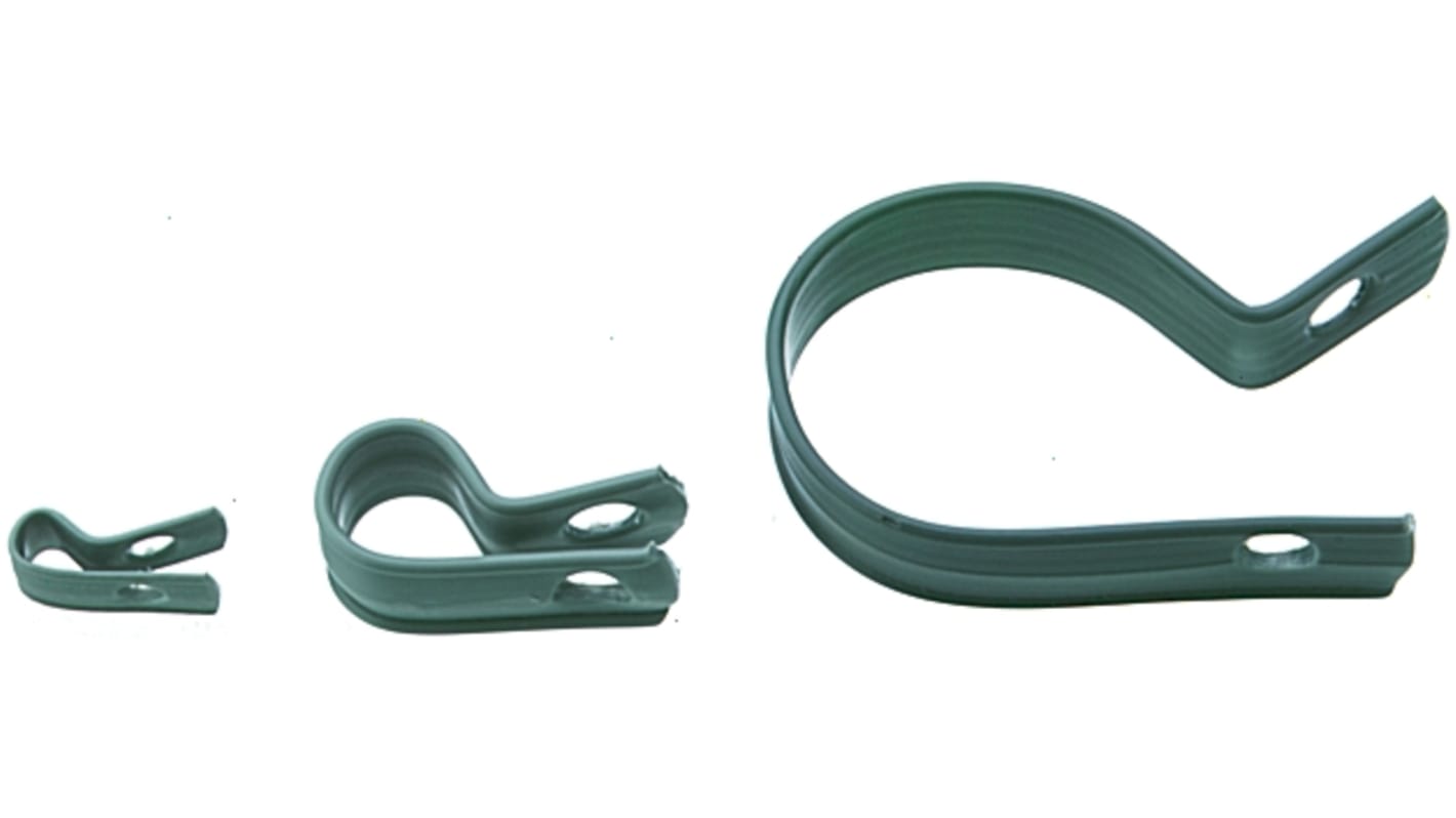 SES Sterling Grey PVC P Clamp, 5mm Max. Bundle