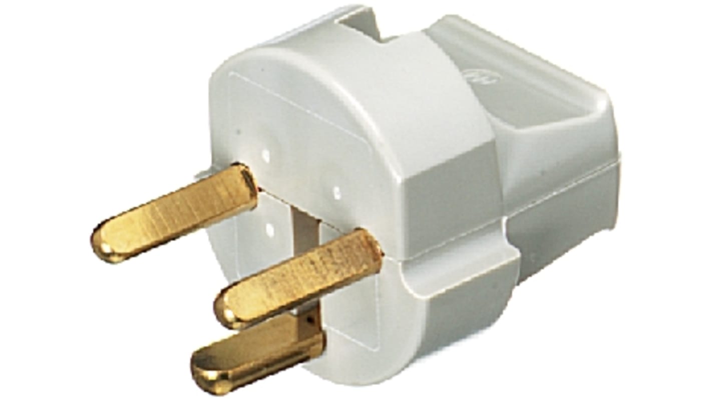 LK Denmark Mains Plug, 10A Grey, Cable Mount, 250 V