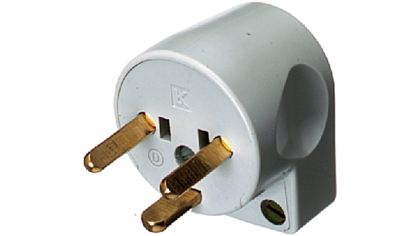 LK Denmark Mains Plug, 10A, Cable Mount, 250 V