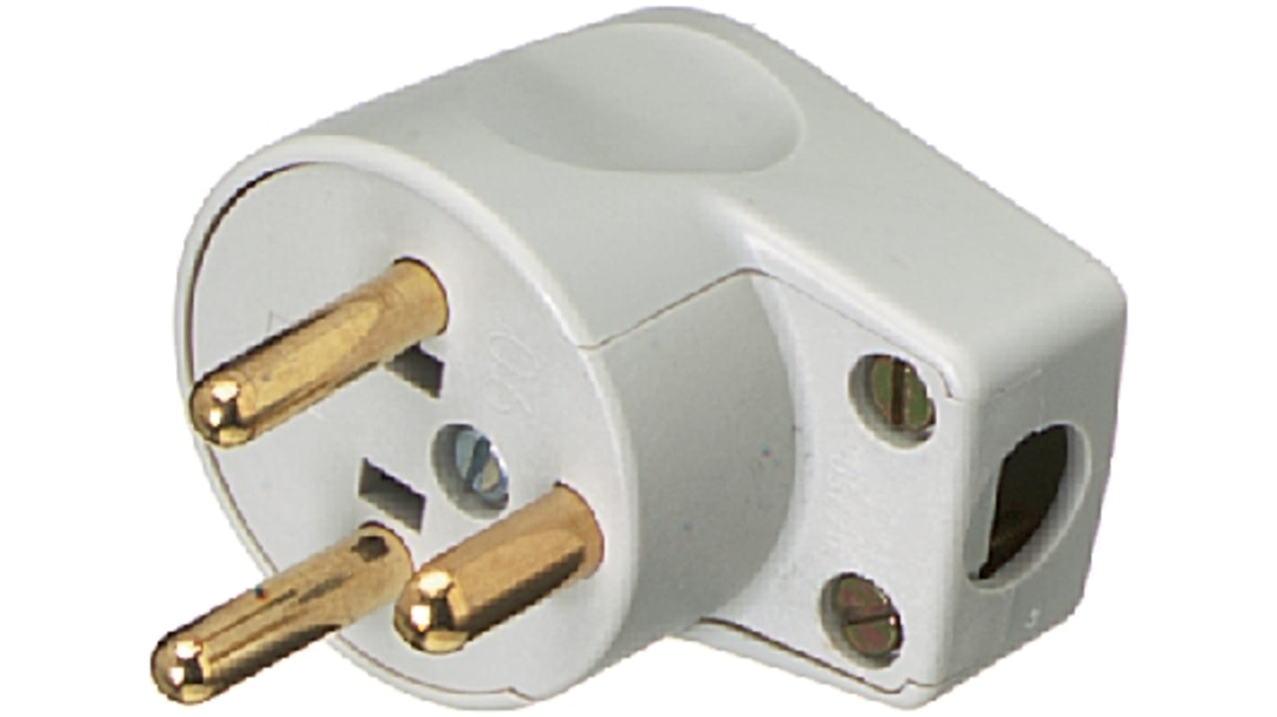 LK Denmark Mains Plug, 10A, Cable Mount, 250 V