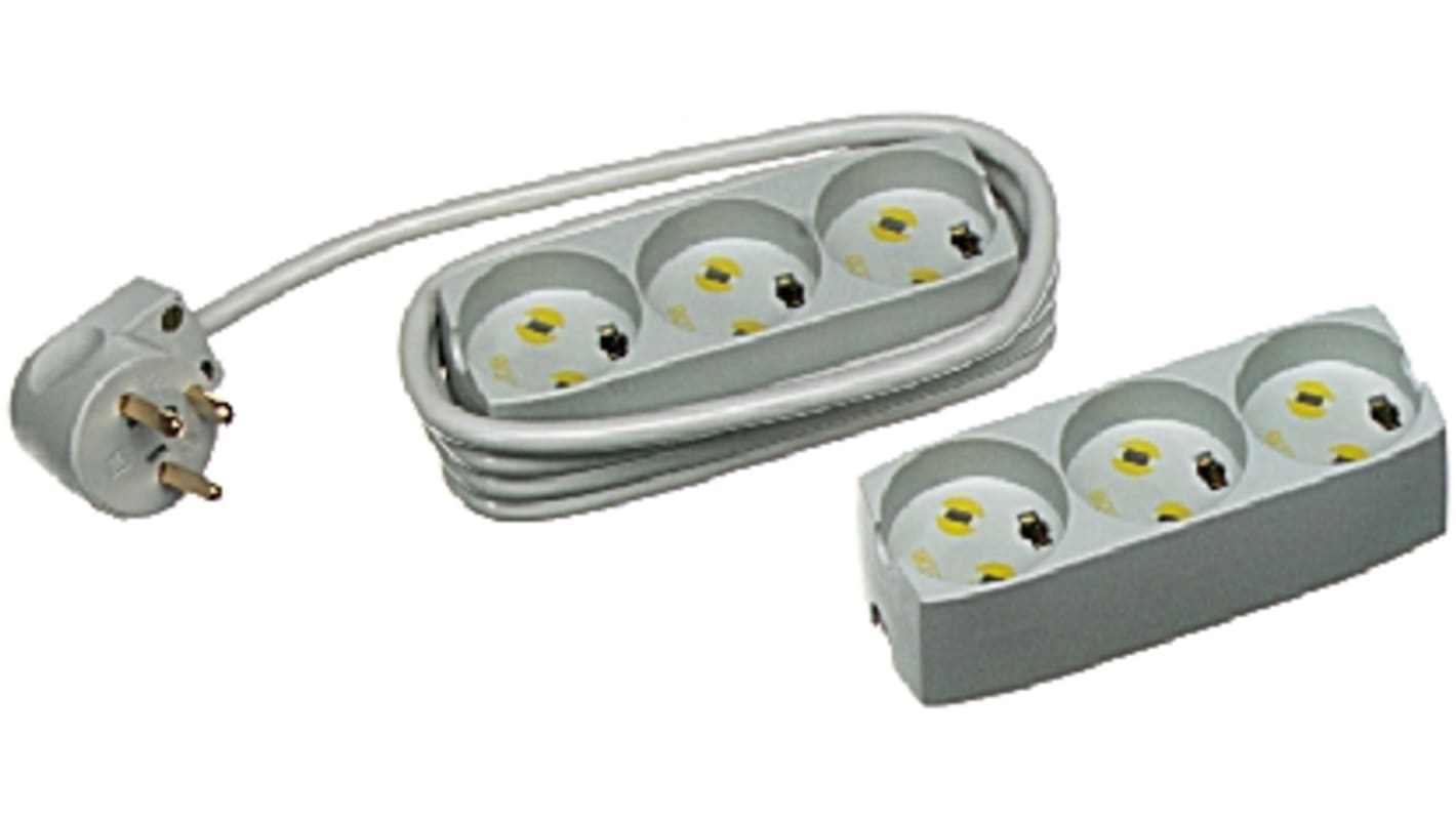 LK 3 Socket Type K - Danish Trailing Socket, 250 V