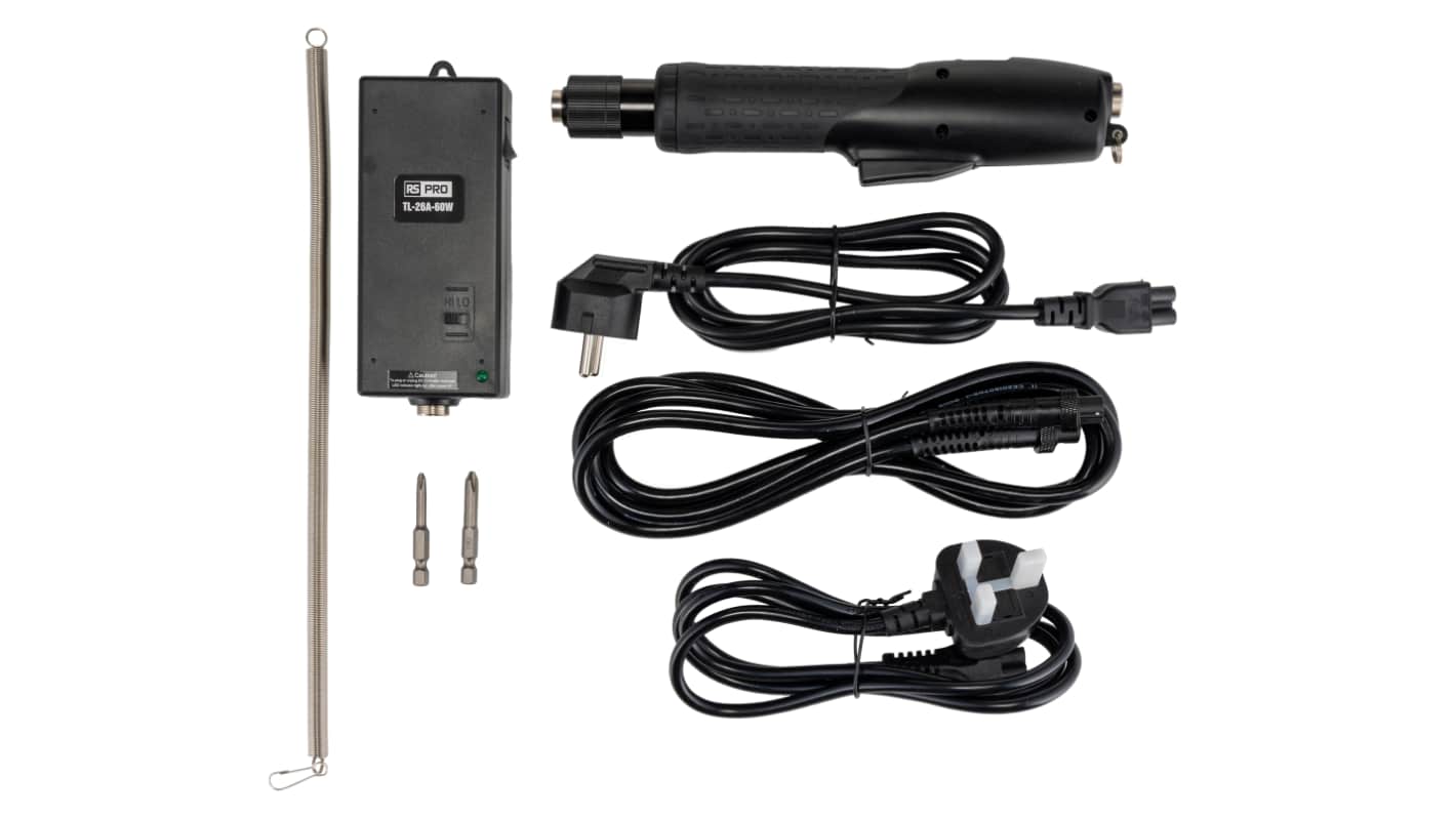 RS PRO Elektro-Drehmomentschrauber Typ Drehmoment-Elektroschrauber 240V Netz 700 → 1000U/min, 0.5 → 2Nm