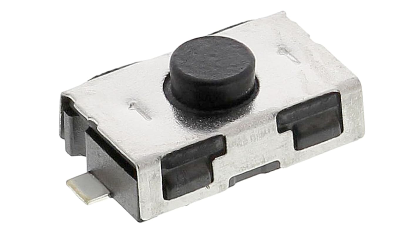 C & K IP50 Button Tactile Switch, SPST 50 mA @ 32 V dc 0.75mm Surface Mount