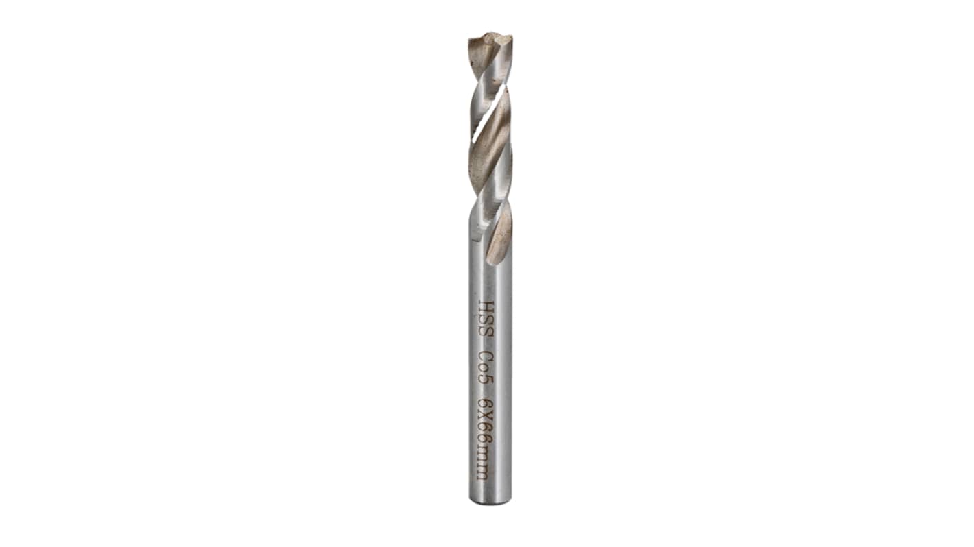 RS PRO HSS-Co spot weld removal drill for Metal, 6mm Diameter, 66 mm Overall