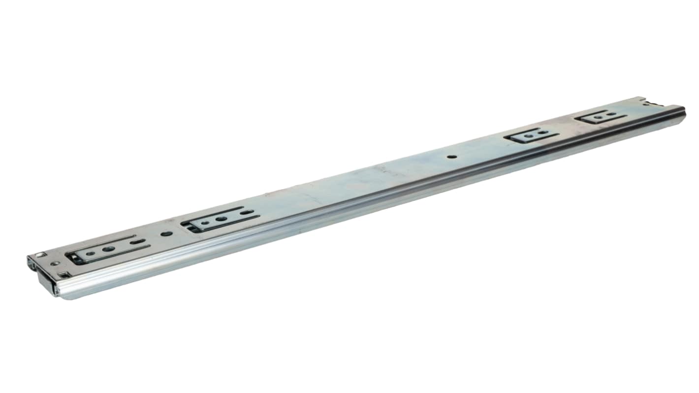 RS PRO Skuffeglidebeslag, Zinkbelagt stål, Zink, 450mm lukket længde, 45kg belastning