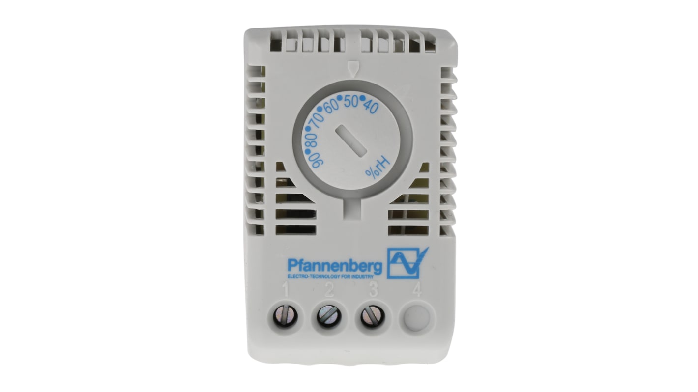 Higrostat do szaf sterowniczych, FLZ600, Z regulacją, 40 → 90%RH, 230 V AC/DC