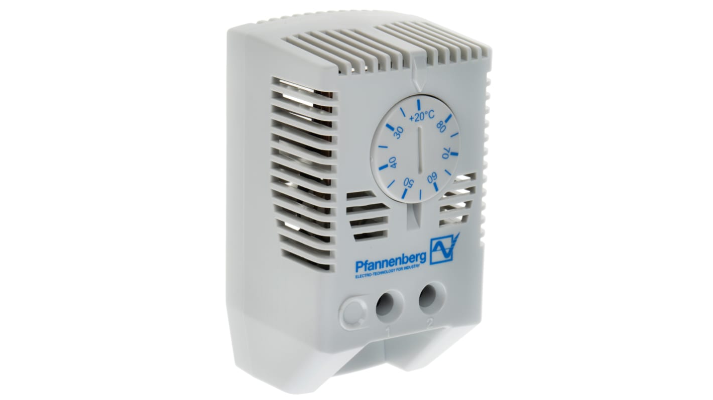 Pfannenberg FLZ NO Enclosure Thermostat, 120 → 240 V ac, +20 → +80 °C