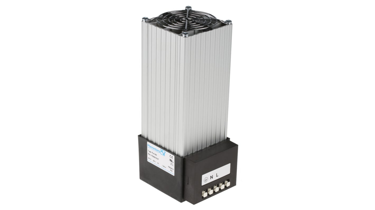 Pfannenberg Enclosure Heater, 230V ac, 400W Output, 85°C, 223.5mm x 85mm x 104mm