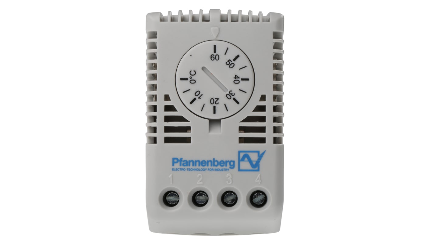 Pfannenberg FLZ Changeover Enclosure Thermostat, 100 → 250 V ac, 0 → +60 °C