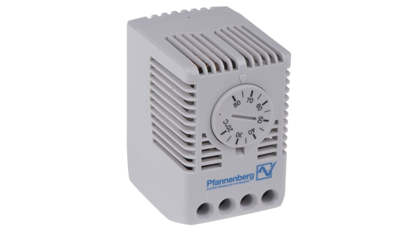 Termostat do szaf sterowniczych +20 → +80 °C. Przełączanie Pfannenberg FLZ