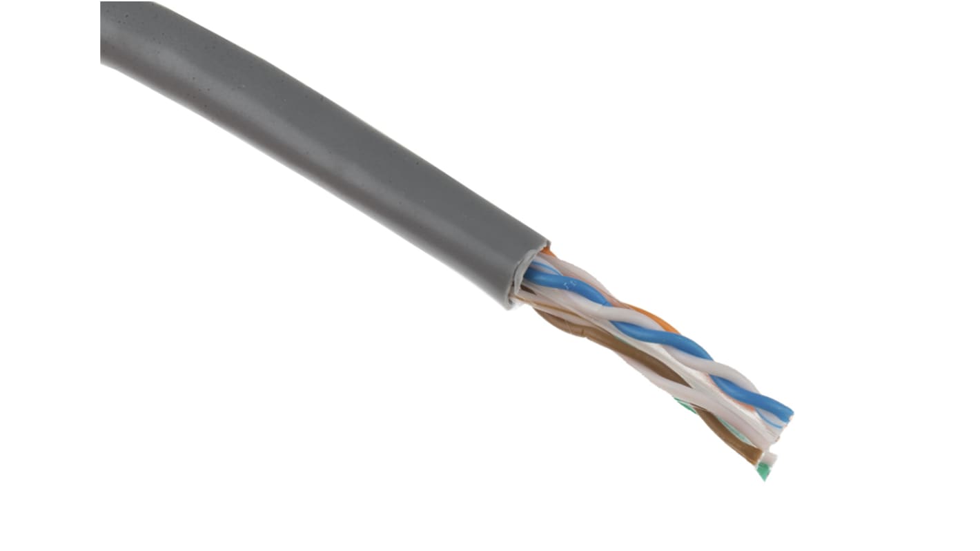 Molex Ethernetkabel Cat.6, 305m, Grau Verlegekabel U/UTP, Aussen ø 6.2mm, PVC