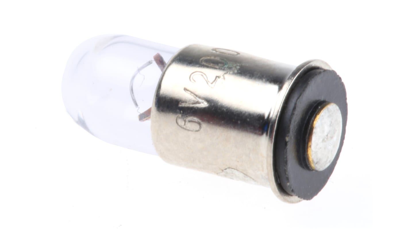 RS PRO Midget Flange Indicator Light, Clear, 6 V, 200 mA, 1000h