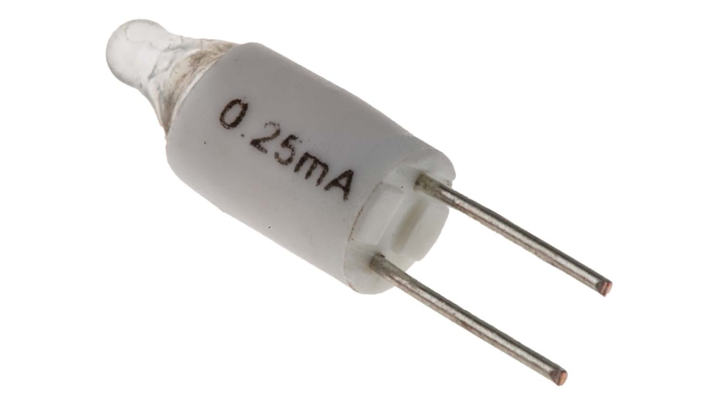 RS PRO LED指示灯泡, 白色, 引脚针灯座, 19.85mm长, 100/250V, 250μA