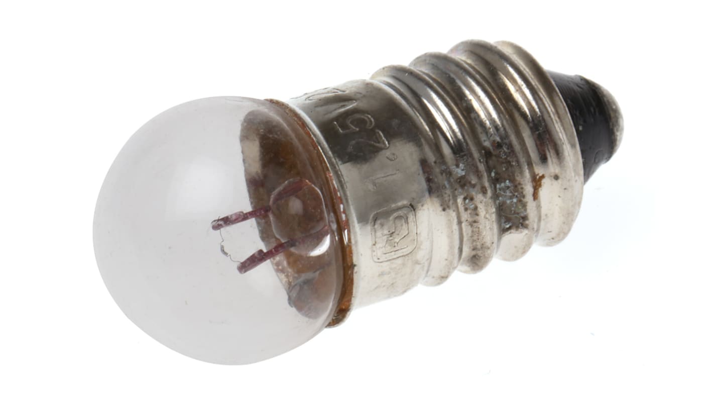 Lampadina spia con base E10, 1,25 V, 1 lm
