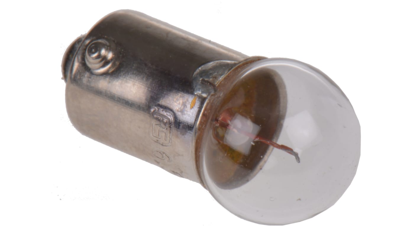 RS PRO BA9s Indicator Light, Clear, 6.5 V, 300 mA, 4000h