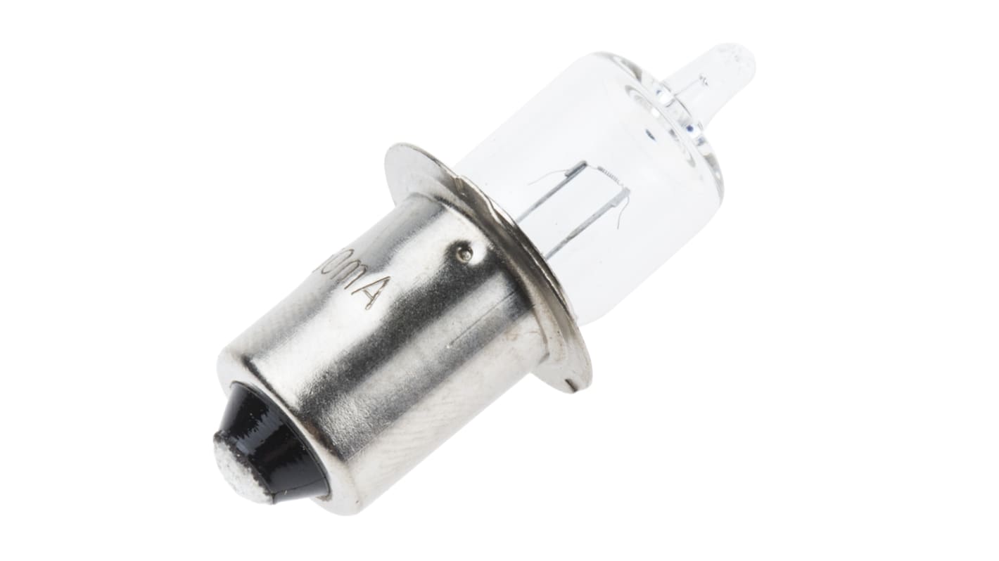 RS PRO Clear Halogen Bulb P13.5s, Mini Candle, 2.8 V, 9.3mm
