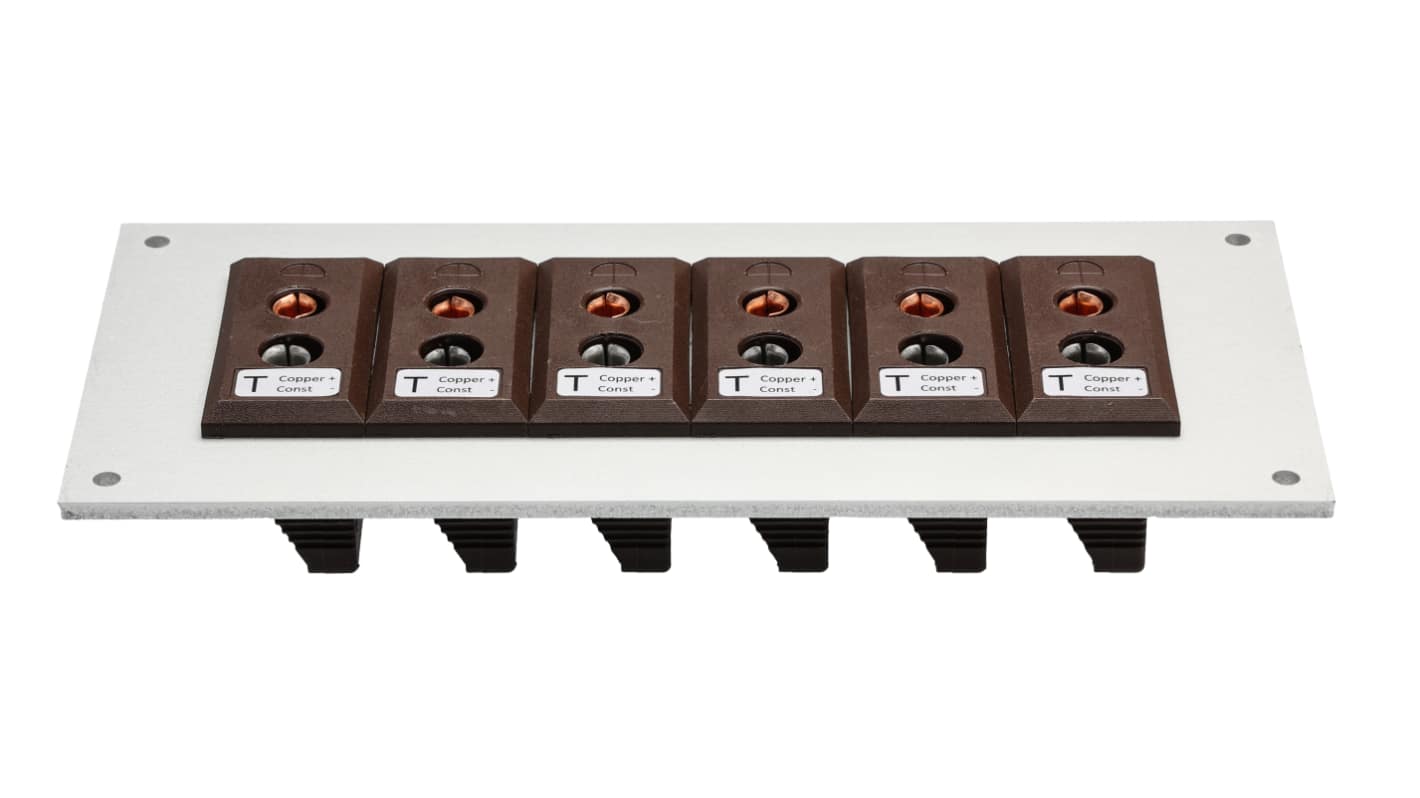 RS PRO Standard Size Thermocouple Connector Panel for Use with Thermocouple T, RoHS Standard
