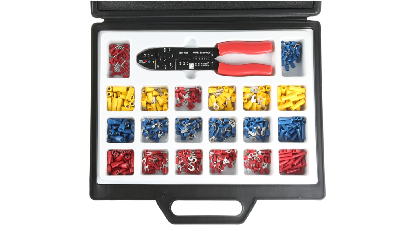 RS PRO 500 Piece Insulated Terminal Crimp terminal Kit