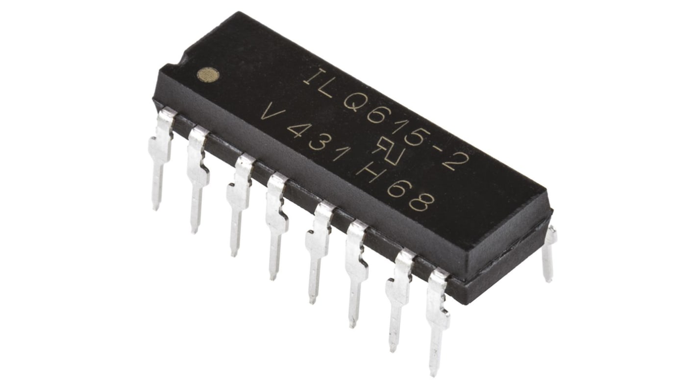Vishay, ILQ615-2 DC Input Transistor Output Quad Optocoupler, Through Hole, 16-Pin PDIP