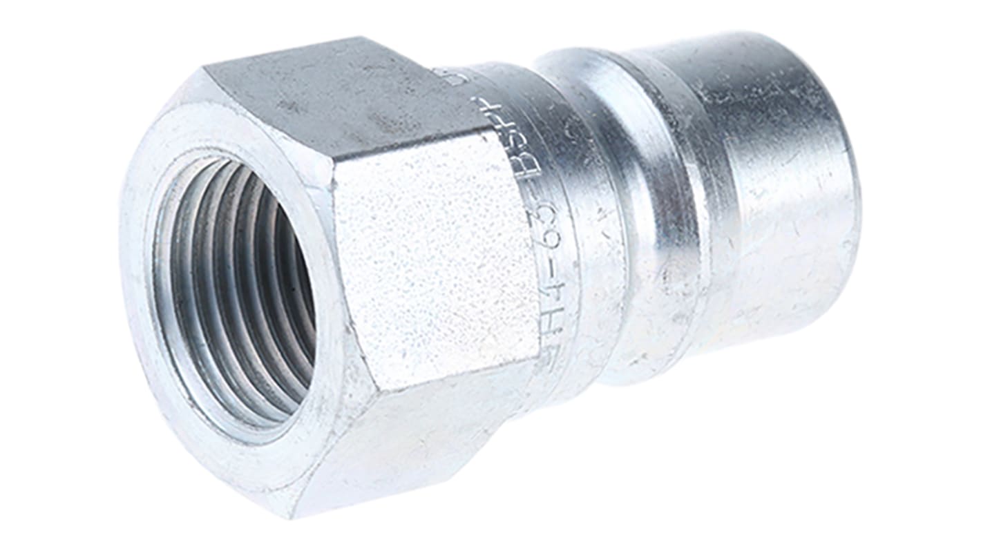 Parker Steel Male Hydraulic Quick Connect Coupling, G 1/2 Female