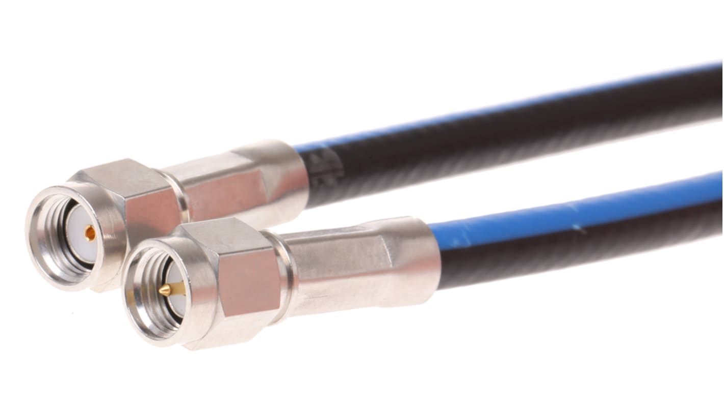 Huber+Suhner Male RP-SMA to Male SMA, 3m, Terminated50 Ω