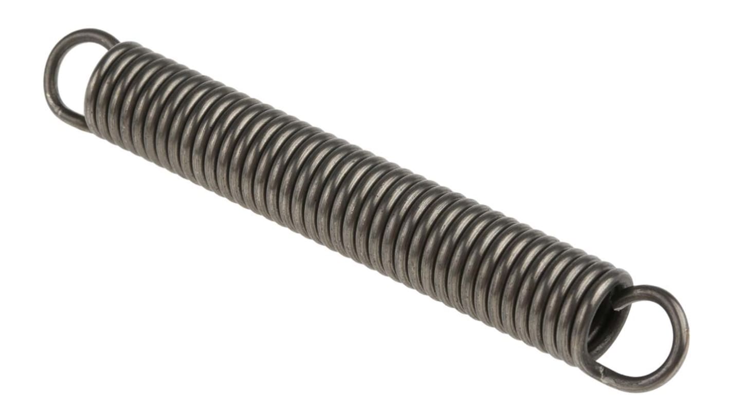 RS PRO 钢拉簧, 87.2mm自由长度 x 12mm外径, 1.8mm线径, 可拉伸至134.80mm