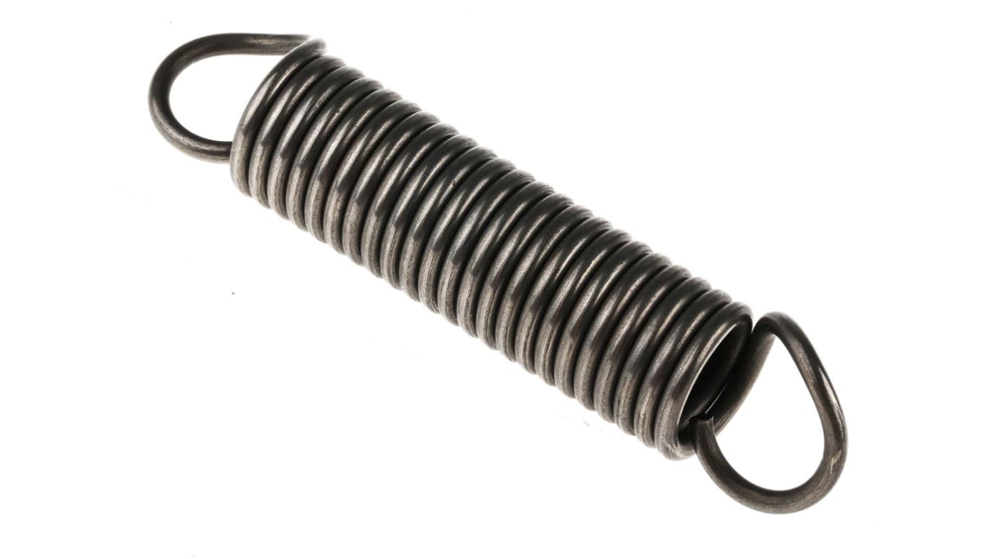 RS PRO Steel Extension Spring, 85.5mm x 18mm