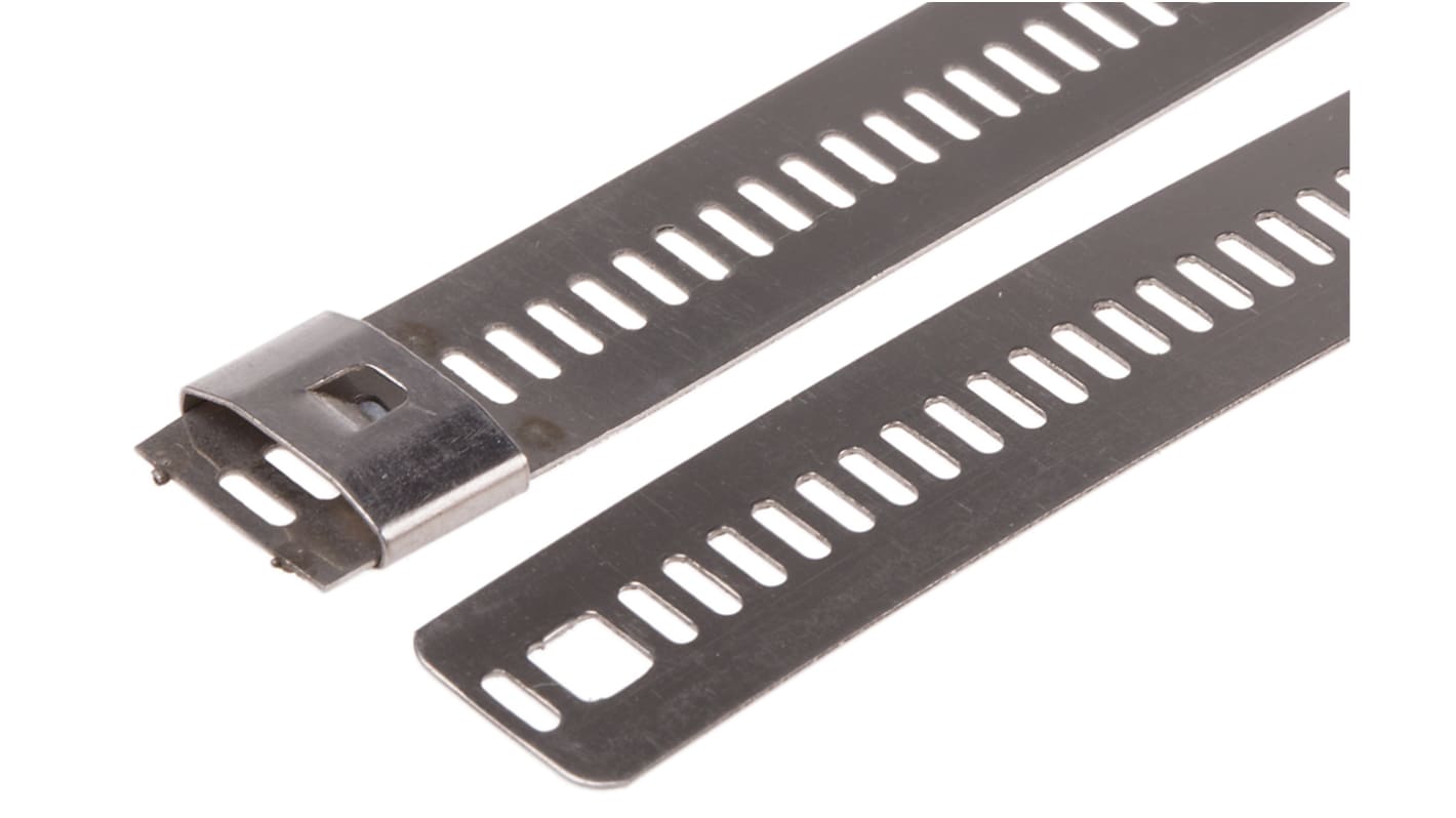 RS PRO 結束バンド, 610mm x 12 mm, メタリック, 316 ステンレス鋼